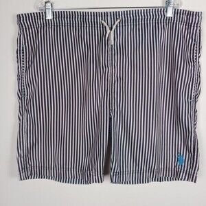 US Polo Assn Men's XL Black and White Striped Shorts